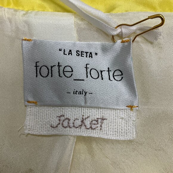 forte_forte Blond Yellow 2022 La Seta Silk Jacket - Picture 4 of 5